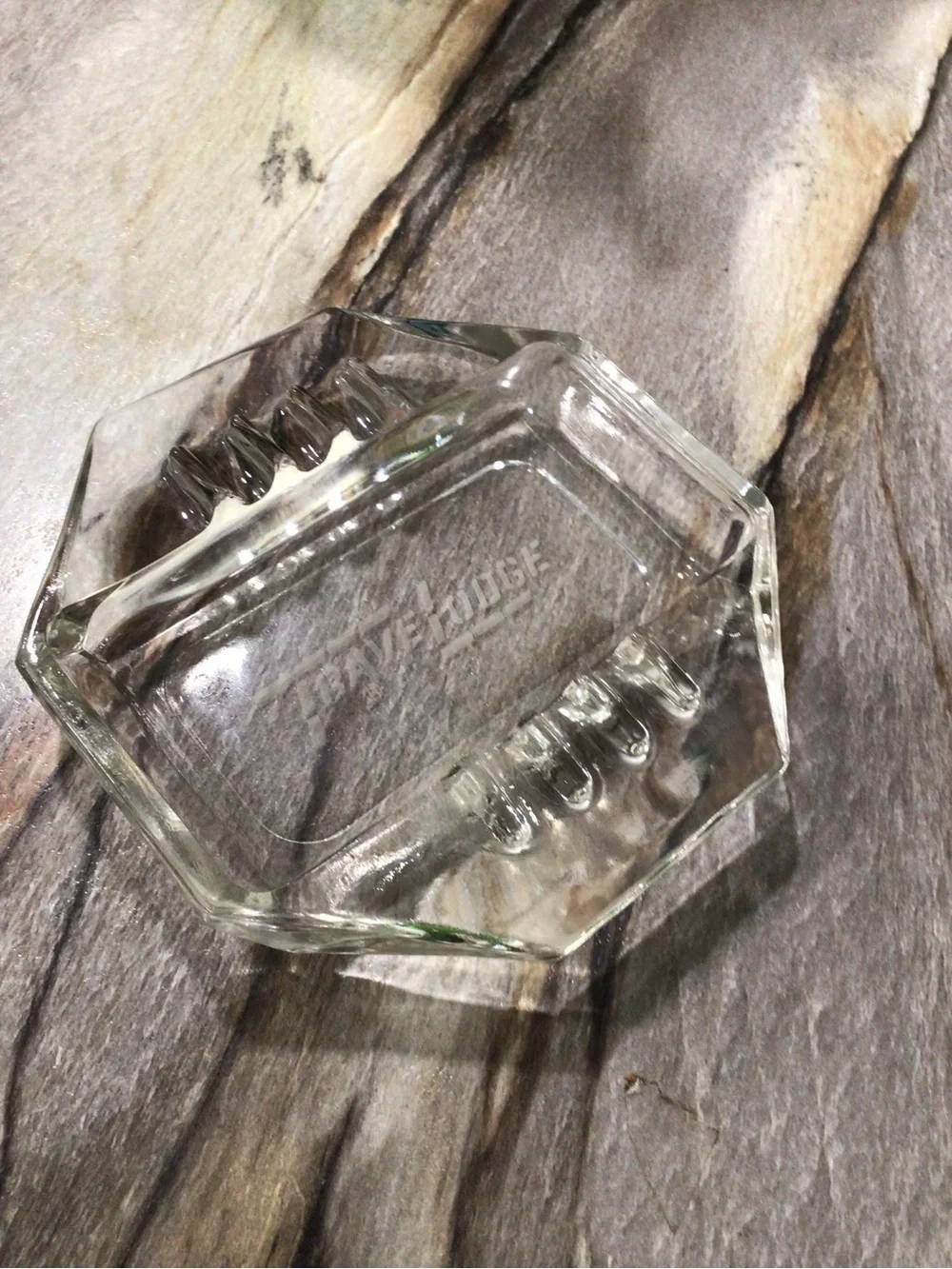 Vintage Travelodge Glass Ashtray Trinket Dish Motel Advertising 1960s 1970s.